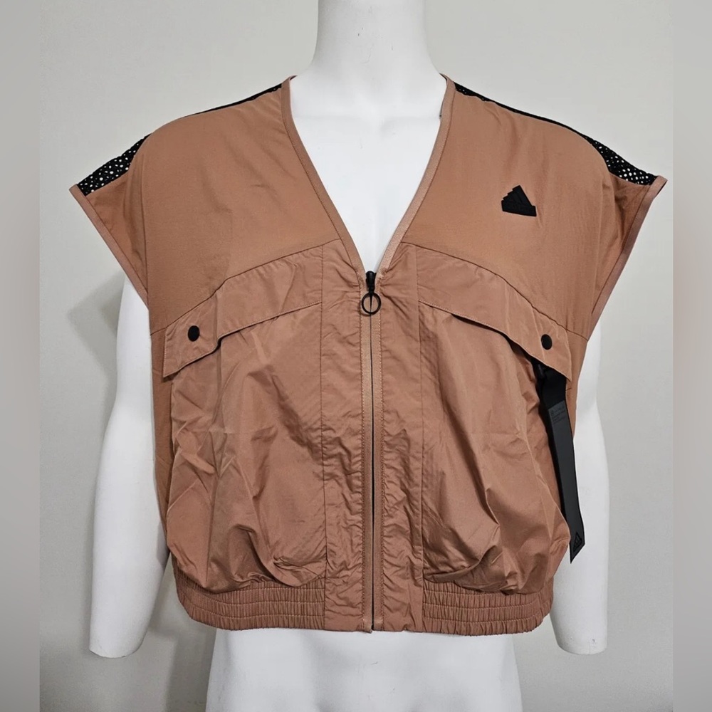 adidas Men's Brown Tank Top with Black Accents